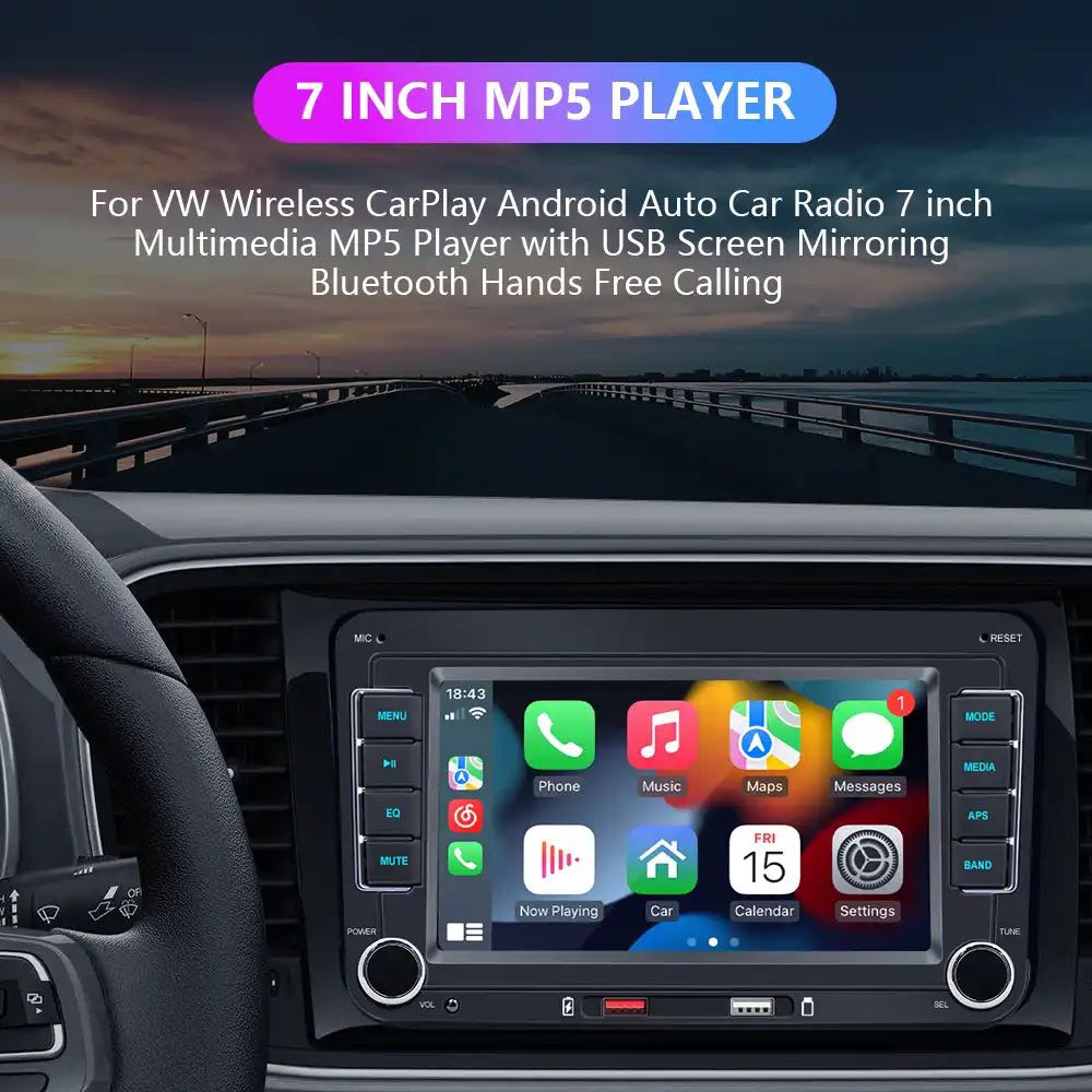 7 inch Wireless CarPlay Android Car Radio Auto For VW/Passat/Touran/Caddy /Jetta Car Radio Stereo Car Multimedia Player