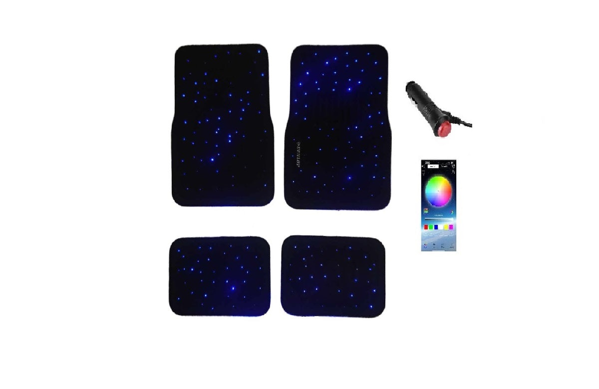 Dunlop Starlight Car Mat Set Universal Size Bluetooth App control