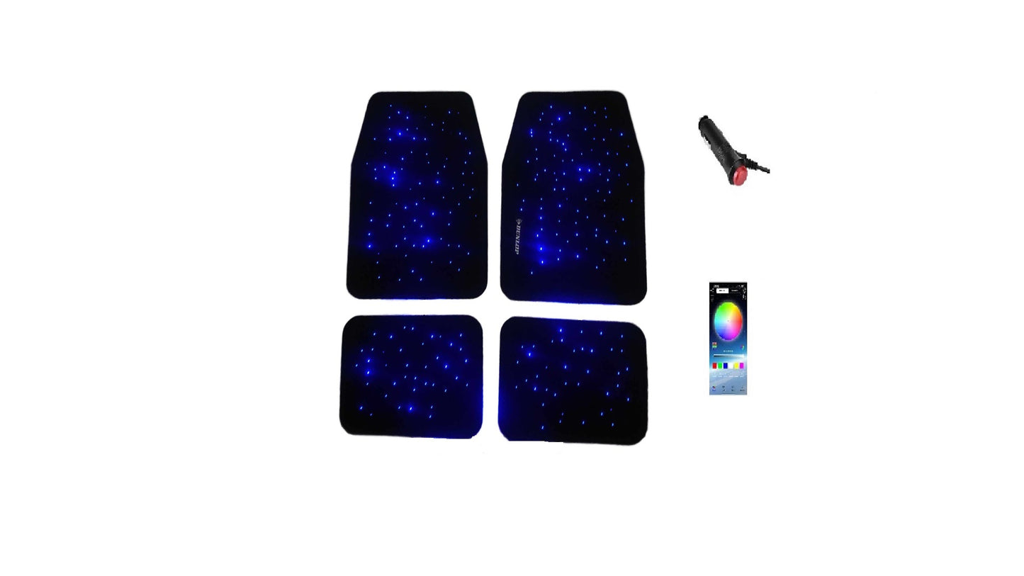 Dunlop Luxury Starlight Galaxy Universal Size Car Mats Bluetooth App Control